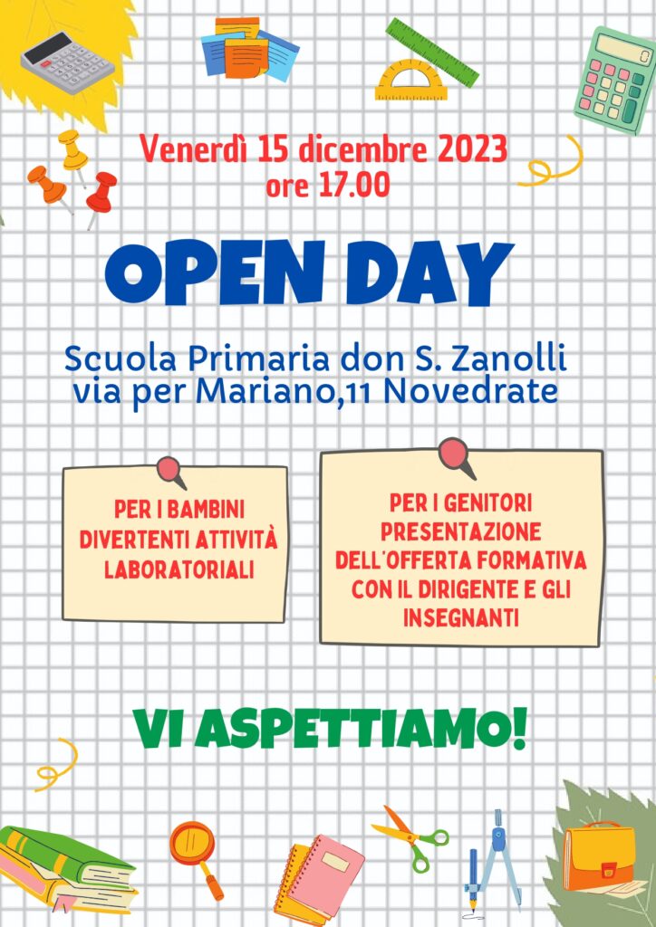 Open Day Scuola Primaria Novedrate Istituto Comprensivo Statale